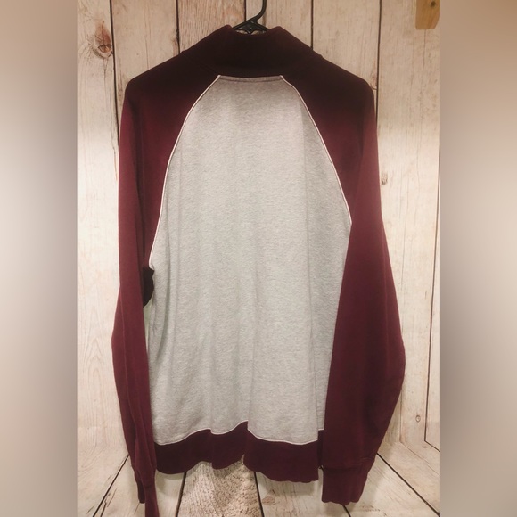 American Eagle Athletics Gray Burgundy Mens XL Full Zip Logo Track Jacket - Picture 4 of 7